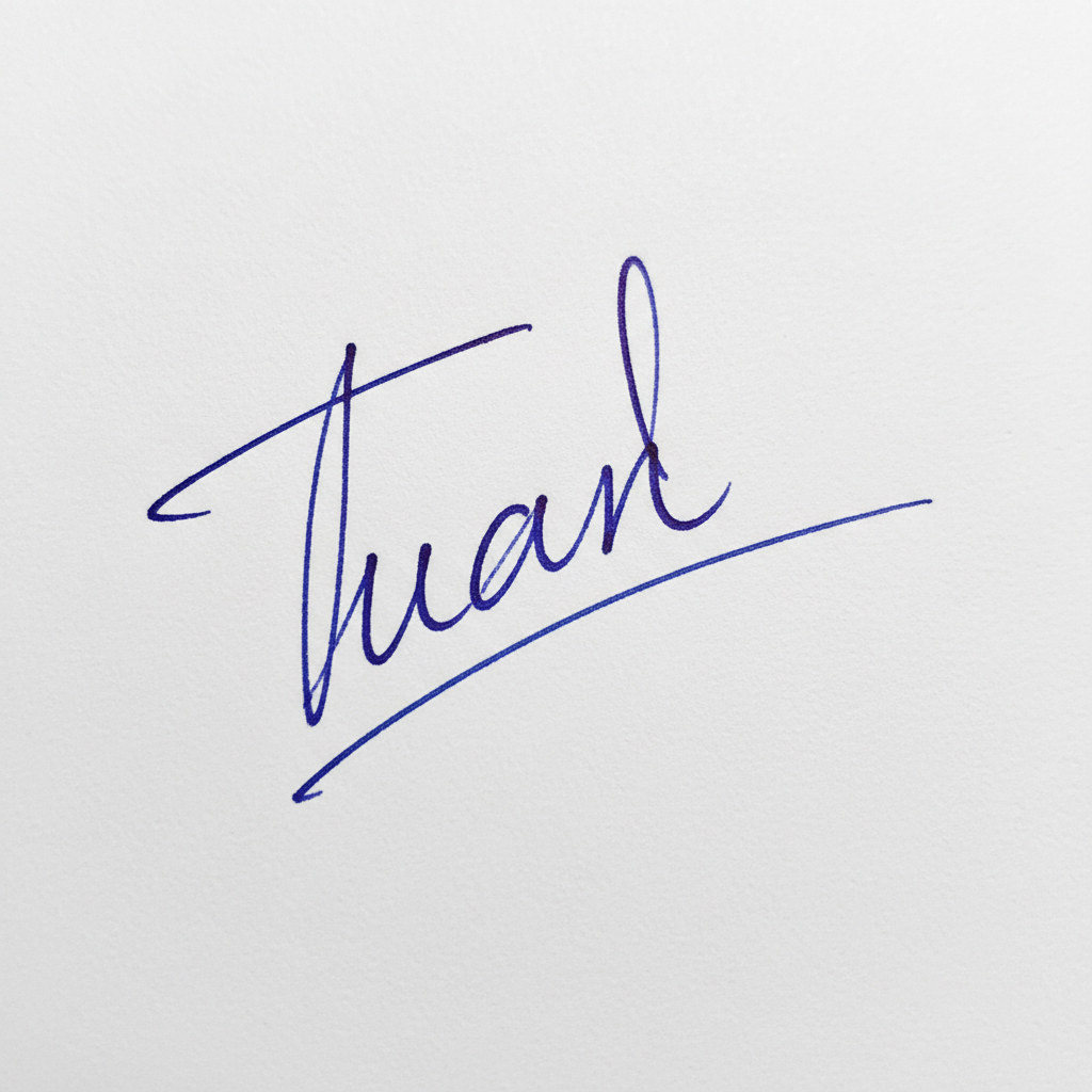 Mẫu chữ ký tên Tuấn số 8