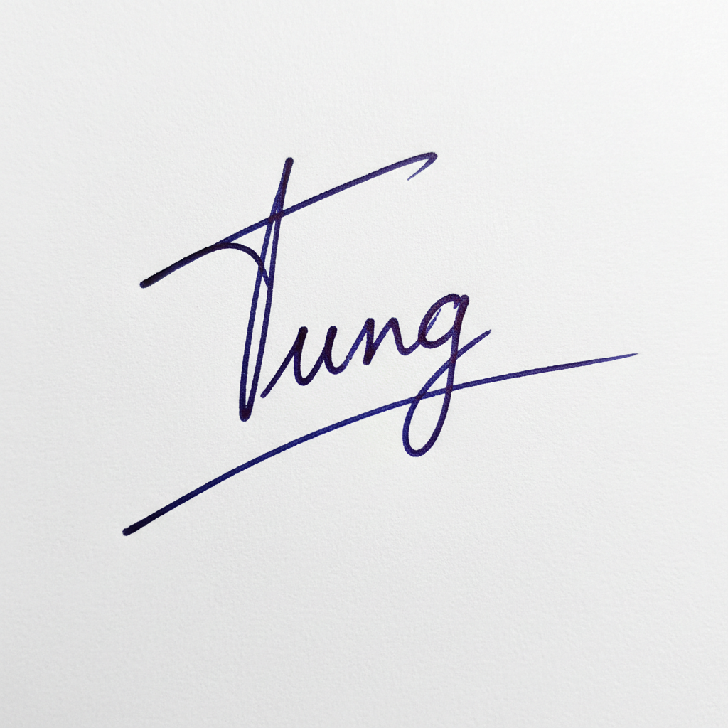 Mẫu chữ ký tên Tùng số 1