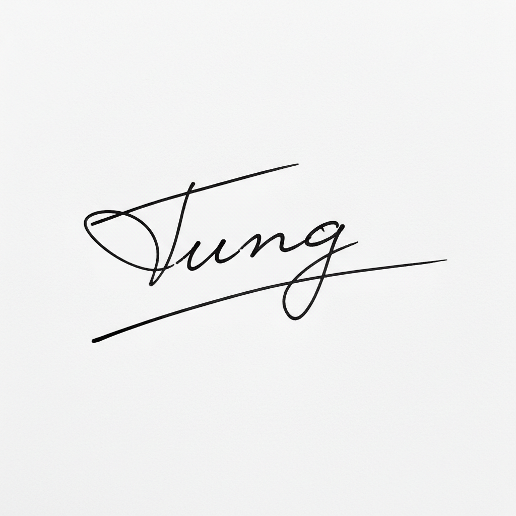 Mẫu chữ ký tên Tùng số 10