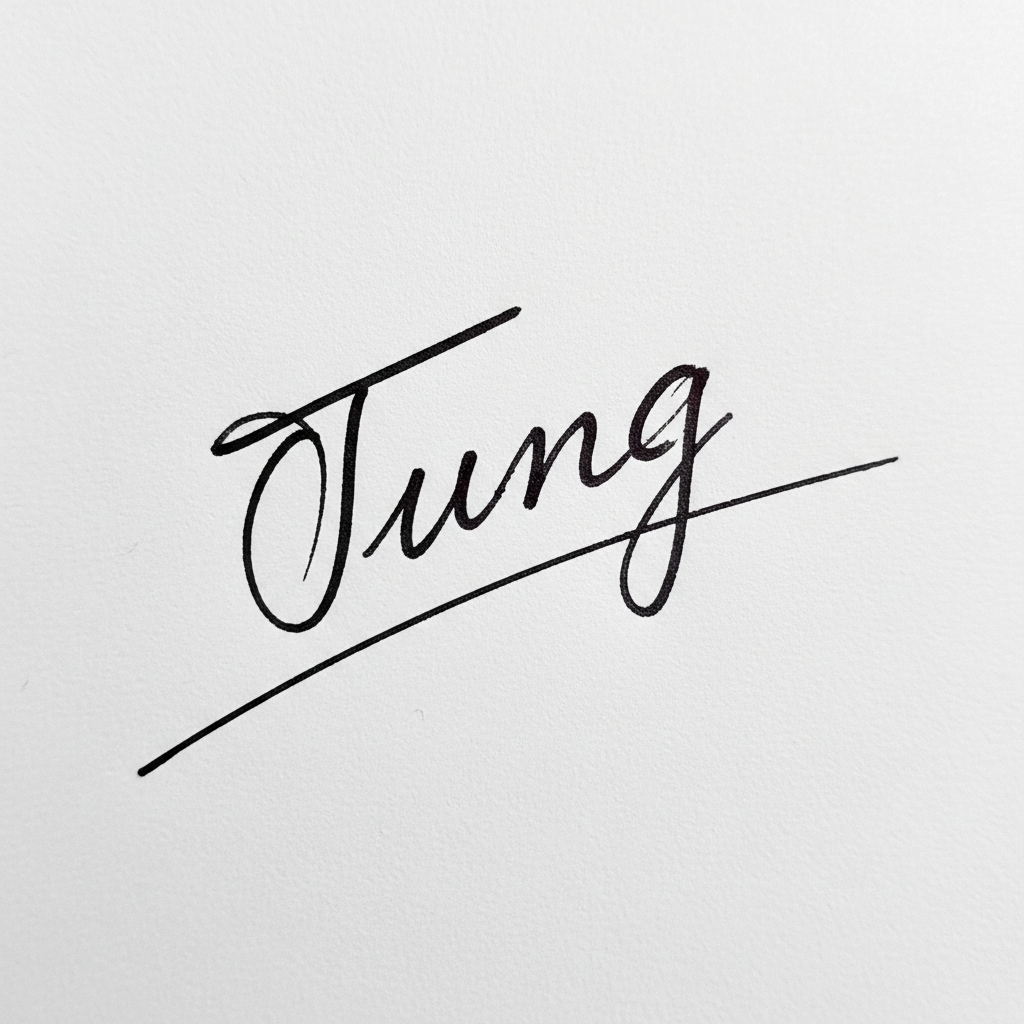 Mẫu chữ ký tên Tùng số 5
