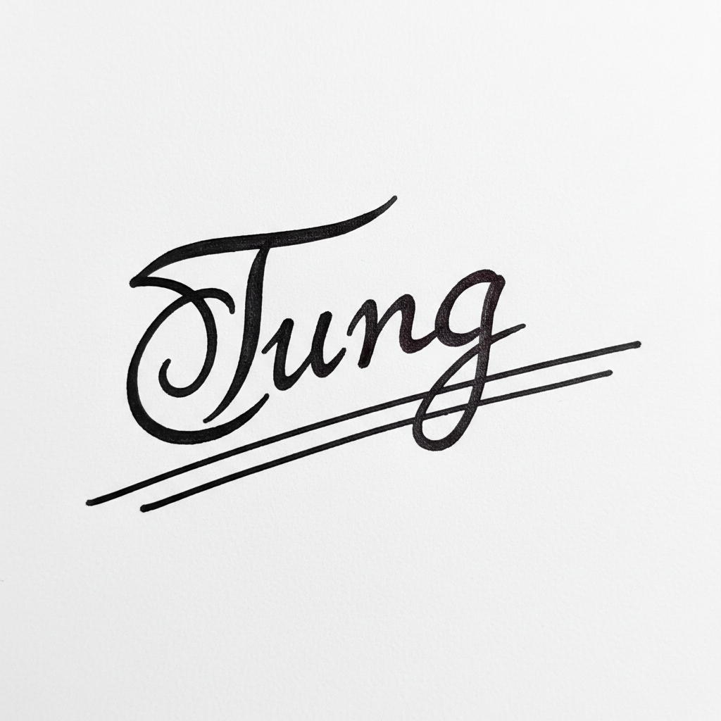 Mẫu chữ ký tên Tùng số 7