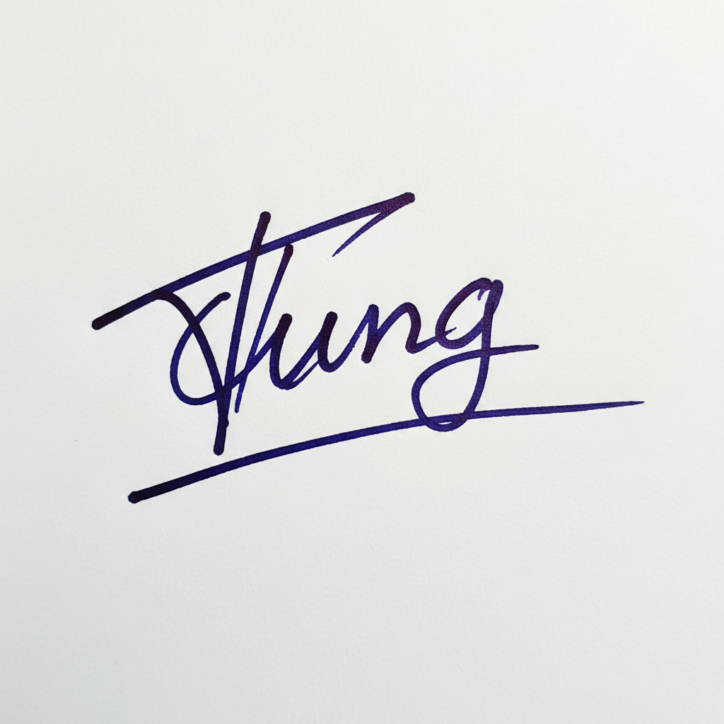 Mẫu chữ ký tên Tùng số 9