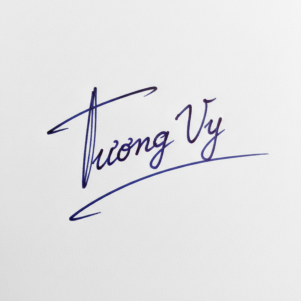 Mẫu chữ ký tên Tường Vy số 1