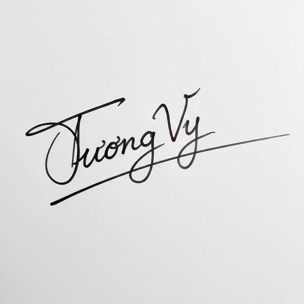 Mẫu chữ ký tên Tường Vy số 10