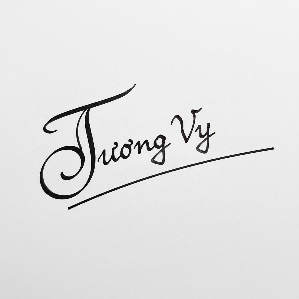 Mẫu chữ ký tên Tường Vy số 2