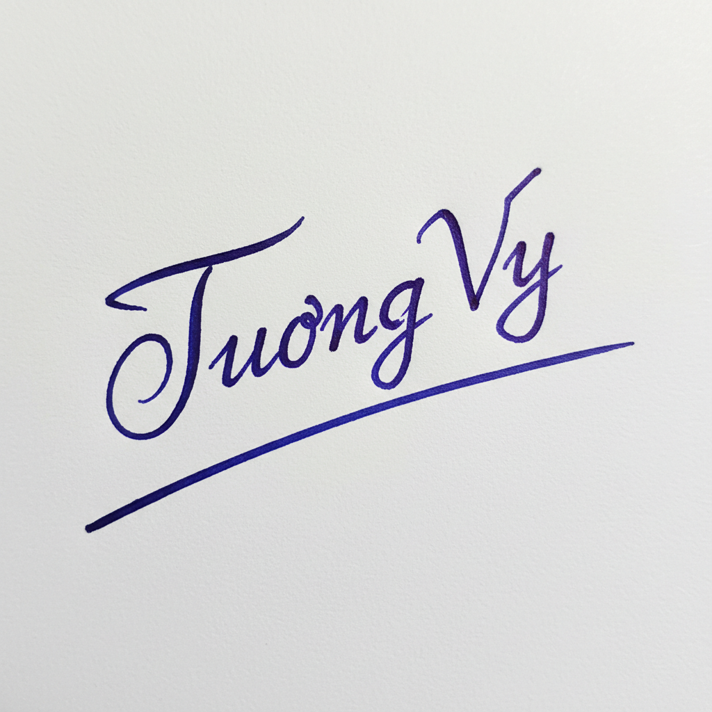 Mẫu chữ ký tên Tường Vy số 3