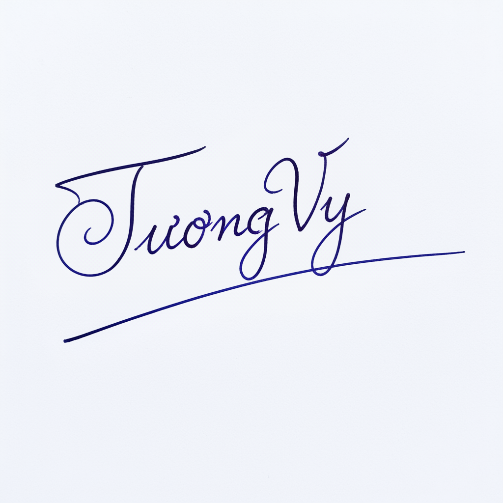 Mẫu chữ ký tên Tường Vy số 4