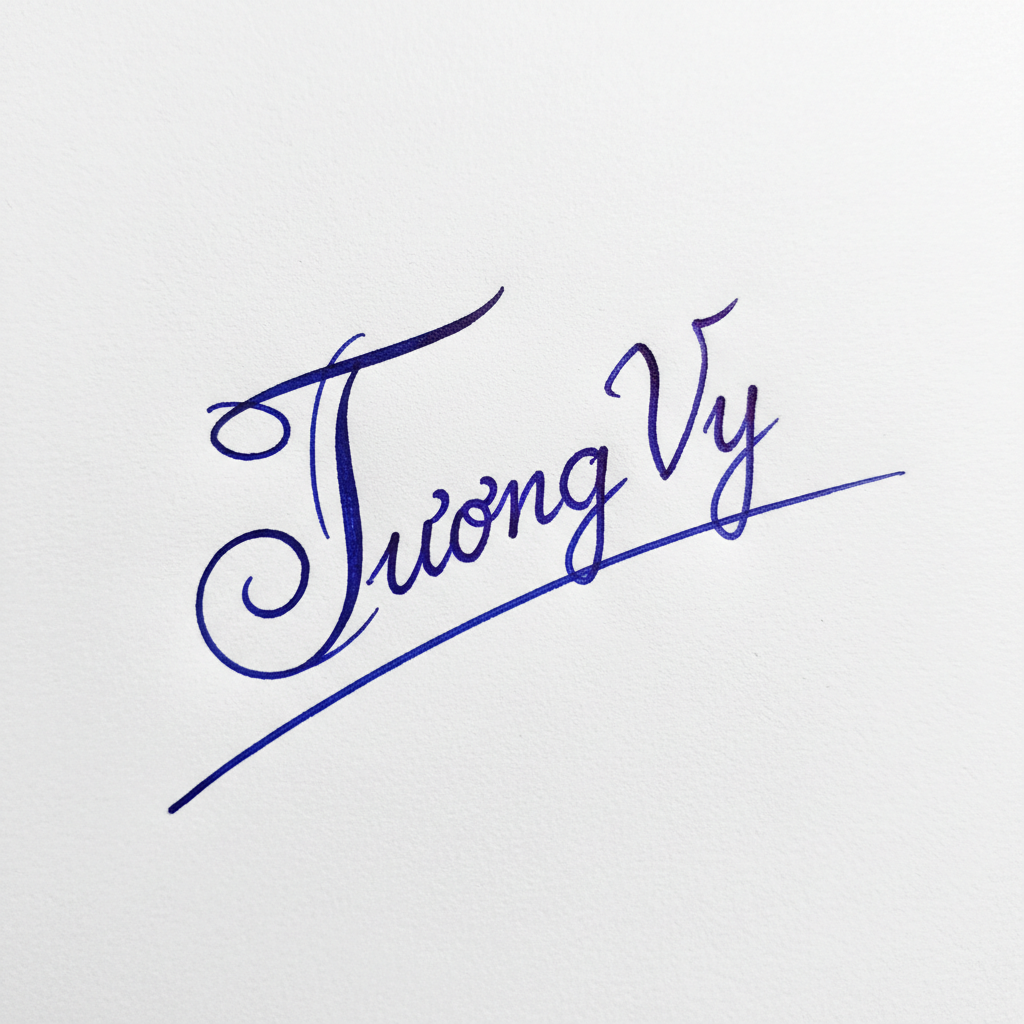 Mẫu chữ ký tên Tường Vy số 6