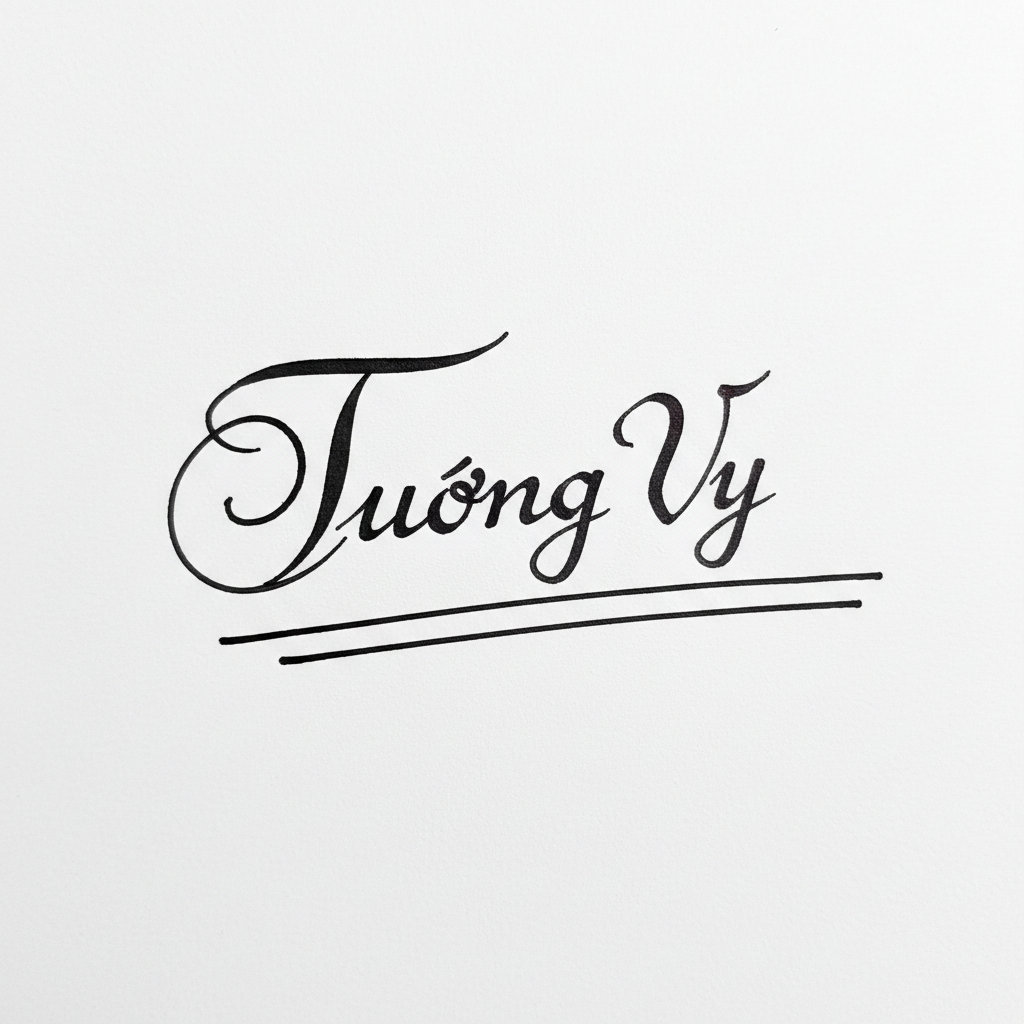 Mẫu chữ ký tên Tường Vy số 7