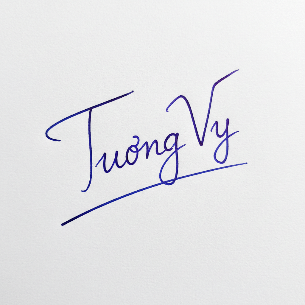Mẫu chữ ký tên Tường Vy số 8