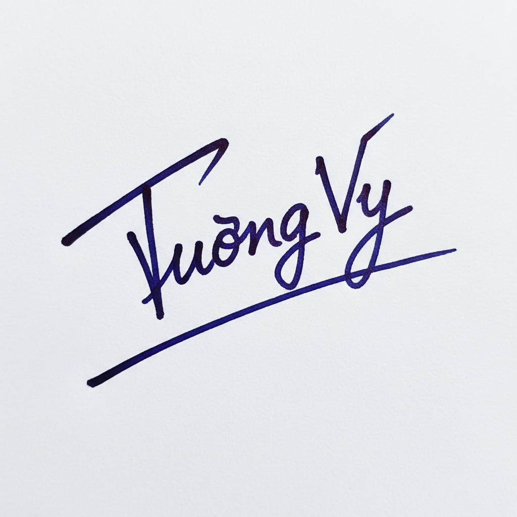 Mẫu chữ ký tên Tường Vy số 9