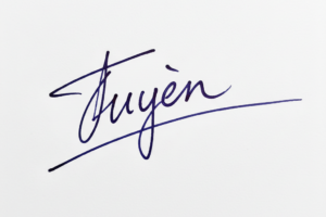 Mẫu chữ ký tên Tuyến số 1