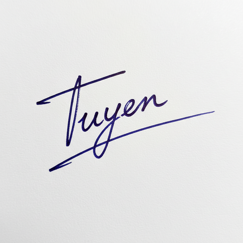 Mẫu chữ ký tên Tuyền số 1