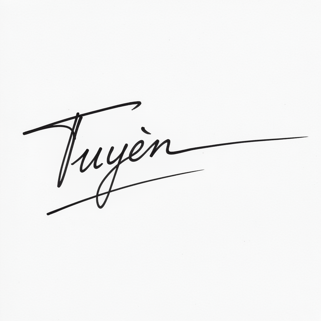 Mẫu chữ ký tên Tuyền số 10