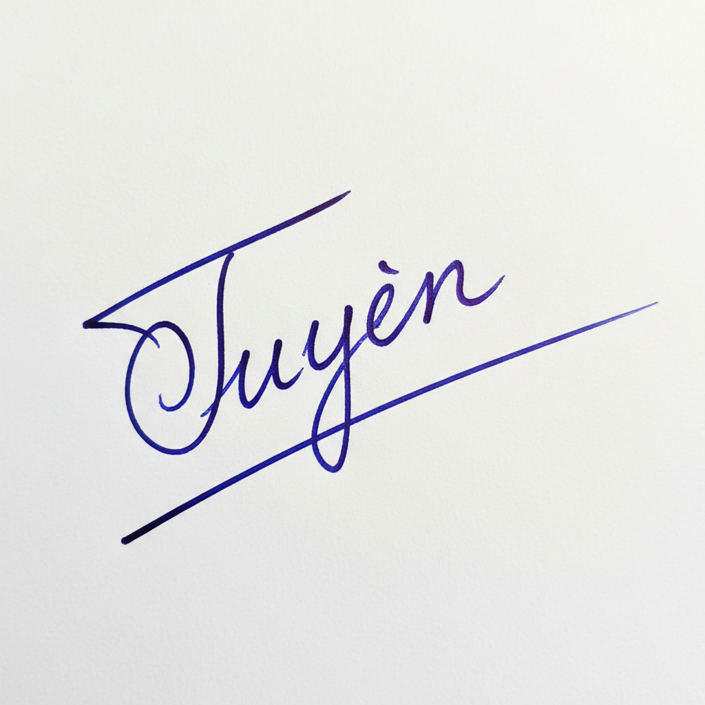 Mẫu chữ ký tên Tuyền số 3