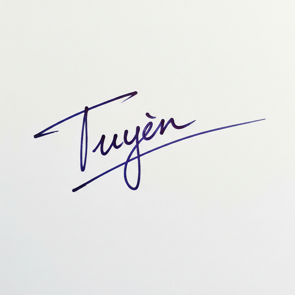 Mẫu chữ ký tên Tuyền số 4