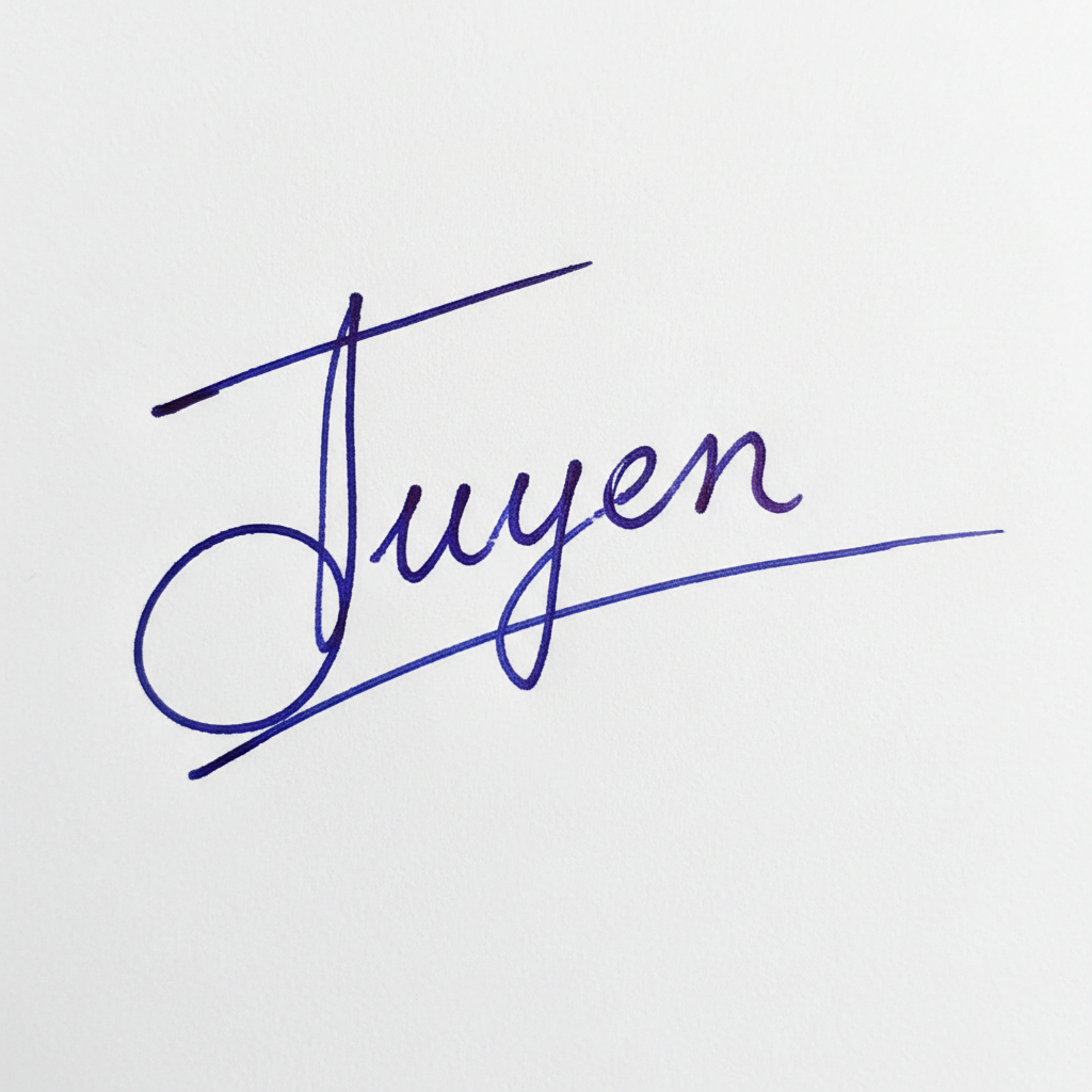 Mẫu chữ ký tên Tuyền số 6