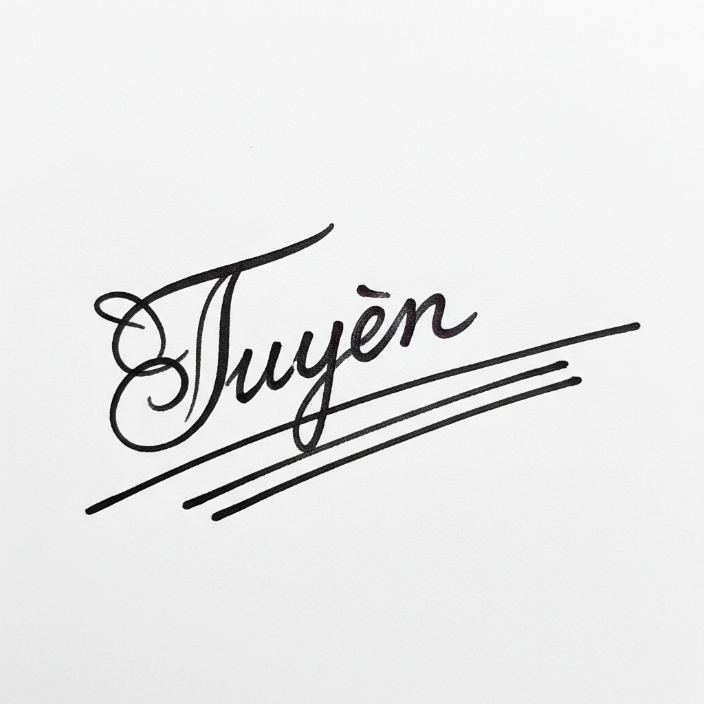 Mẫu chữ ký tên Tuyền số 7