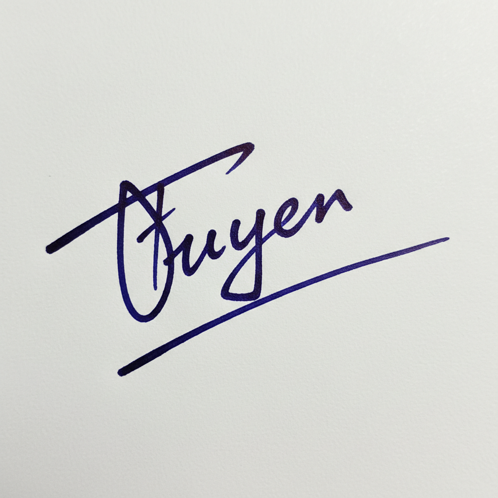 Mẫu chữ ký tên Tuyền số 9