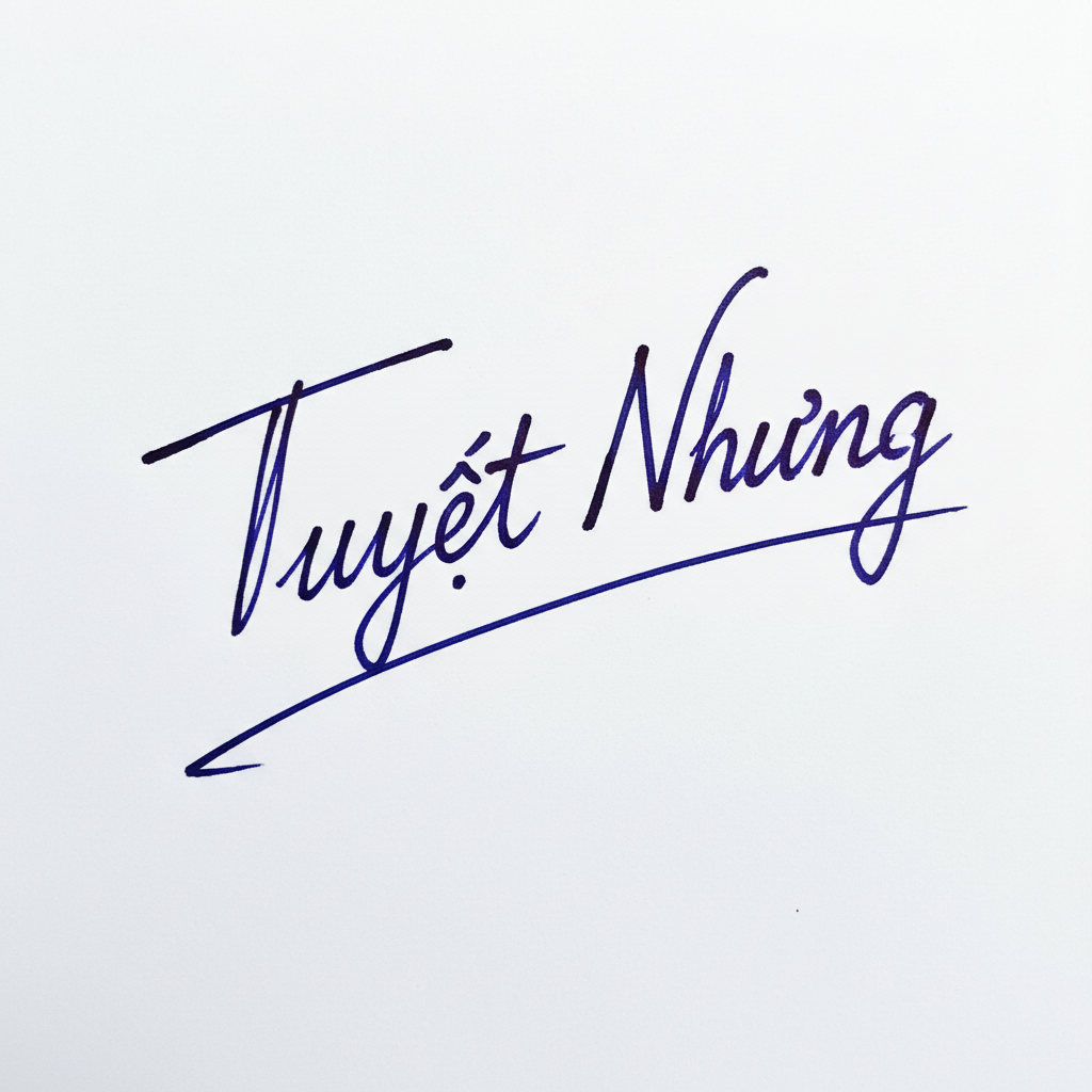 Mẫu chữ ký tên Tuyết Nhung số 1