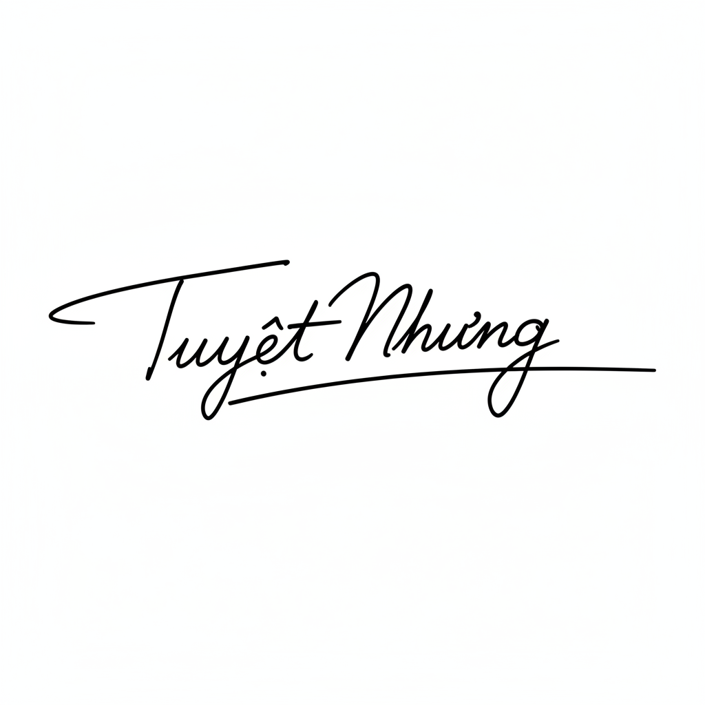 Chữ Ký Tên Tuyết Nhung: Thiết Kế Độc Đáo, Hợp Phong Thủy Để Vận May Thăng Hoa Mẫu chữ ký tên Tuyết Nhung số 10