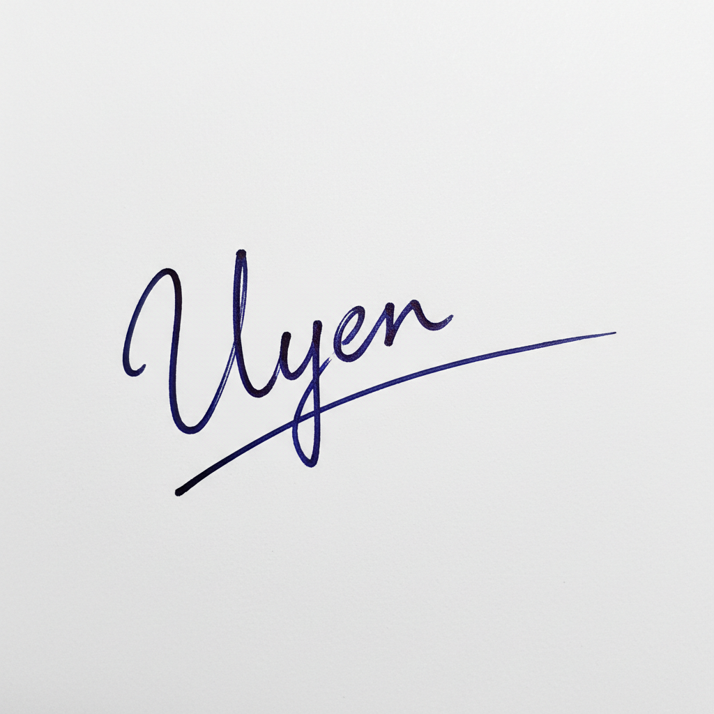 Mẫu chữ ký tên Uyên số 1