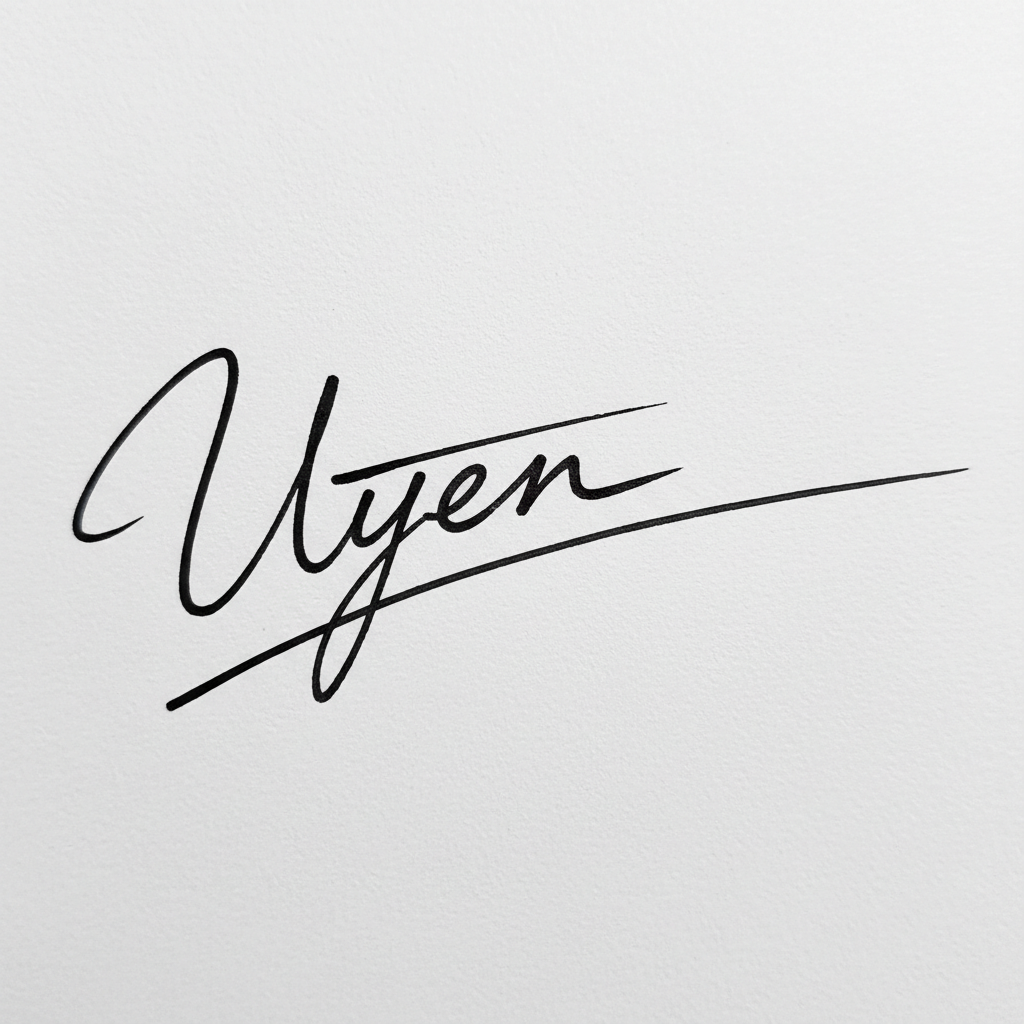 Mẫu chữ ký tên Uyên số 10