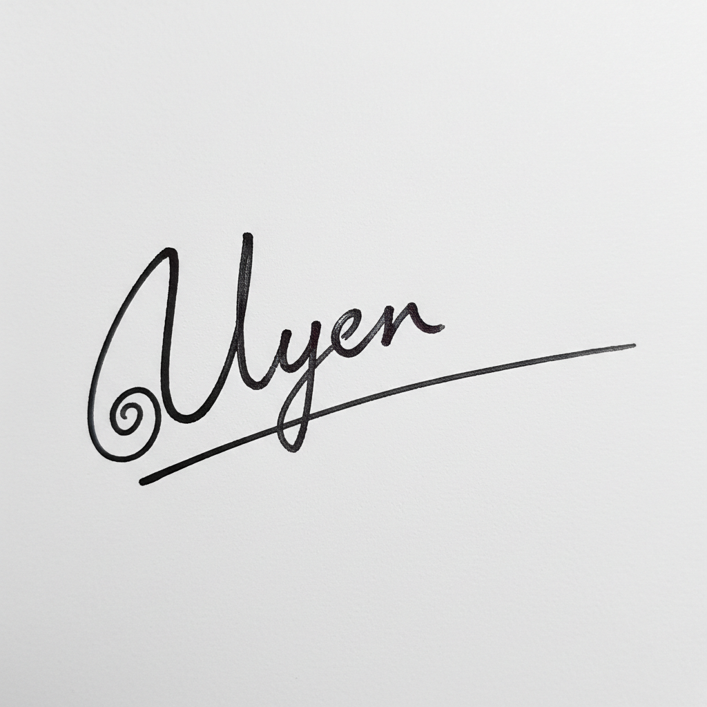 Mẫu chữ ký tên Uyên số 2