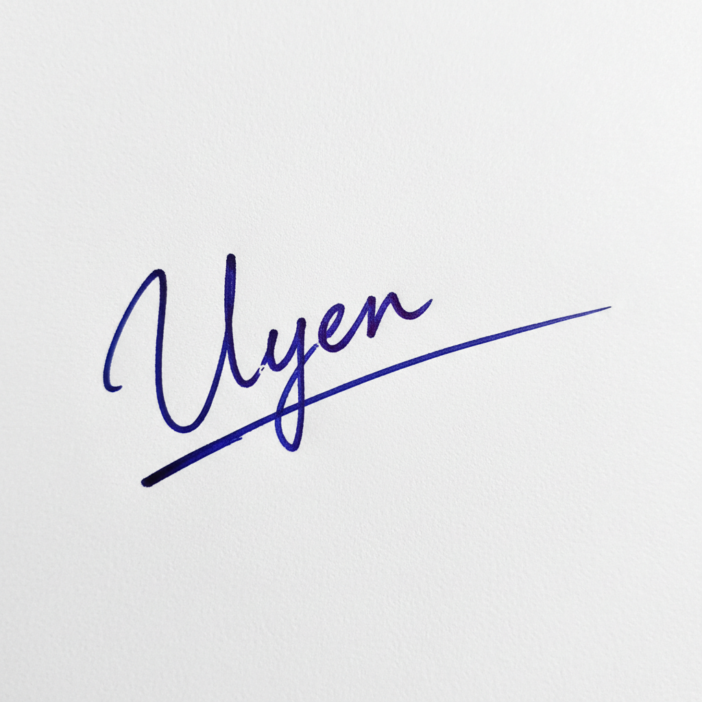 Mẫu chữ ký tên Uyên số 3