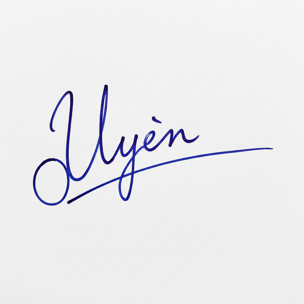 Mẫu chữ ký tên Uyên số 6