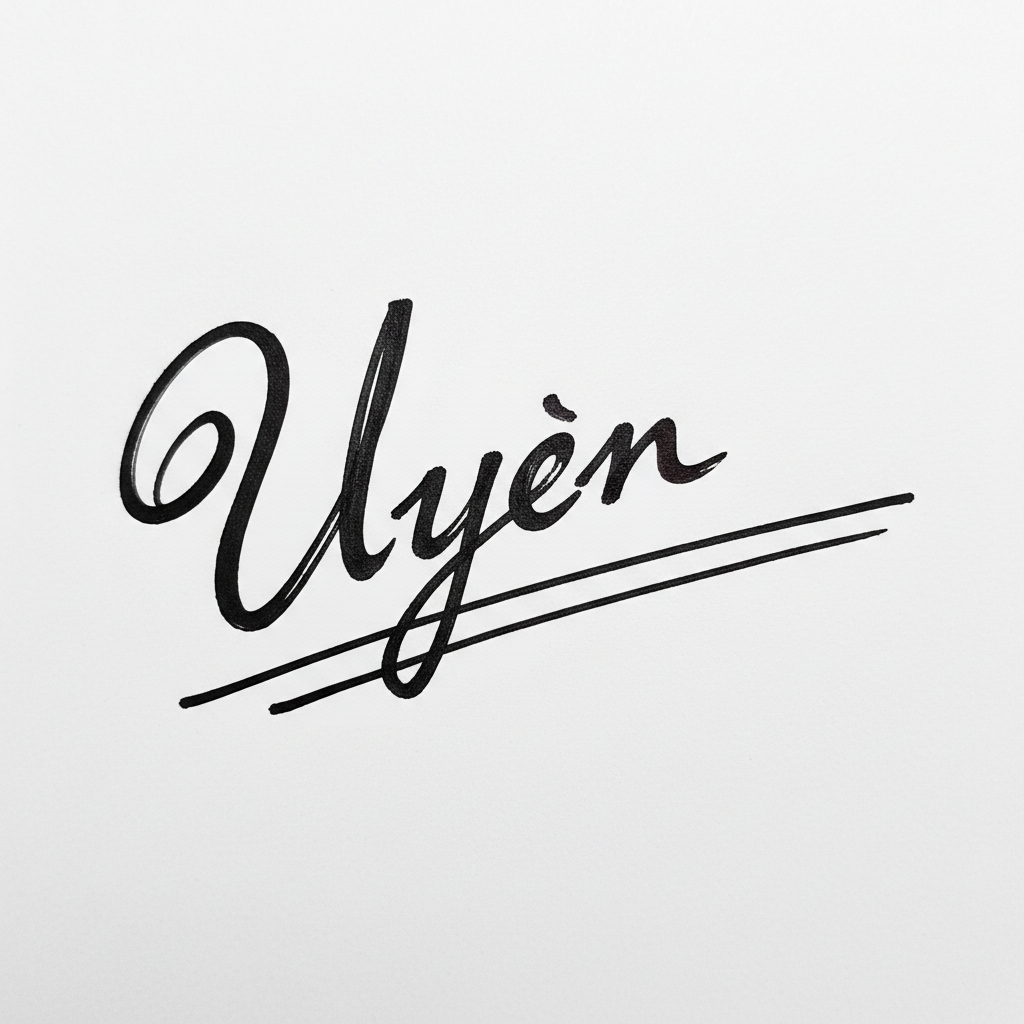 Mẫu chữ ký tên Uyên số 7