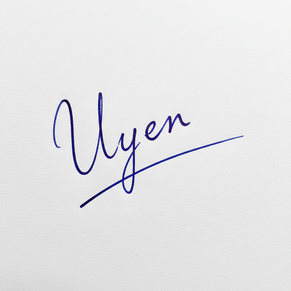 Mẫu chữ ký tên Uyên số 8