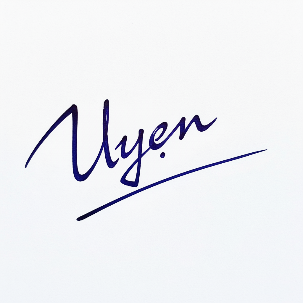 Mẫu chữ ký tên Uyên số 9