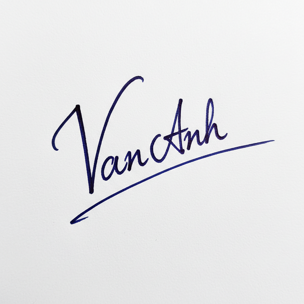 Mẫu chữ ký tên Vân Anh số 1
