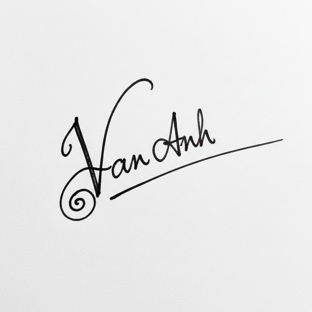 Mẫu chữ ký tên Vân Anh số 2