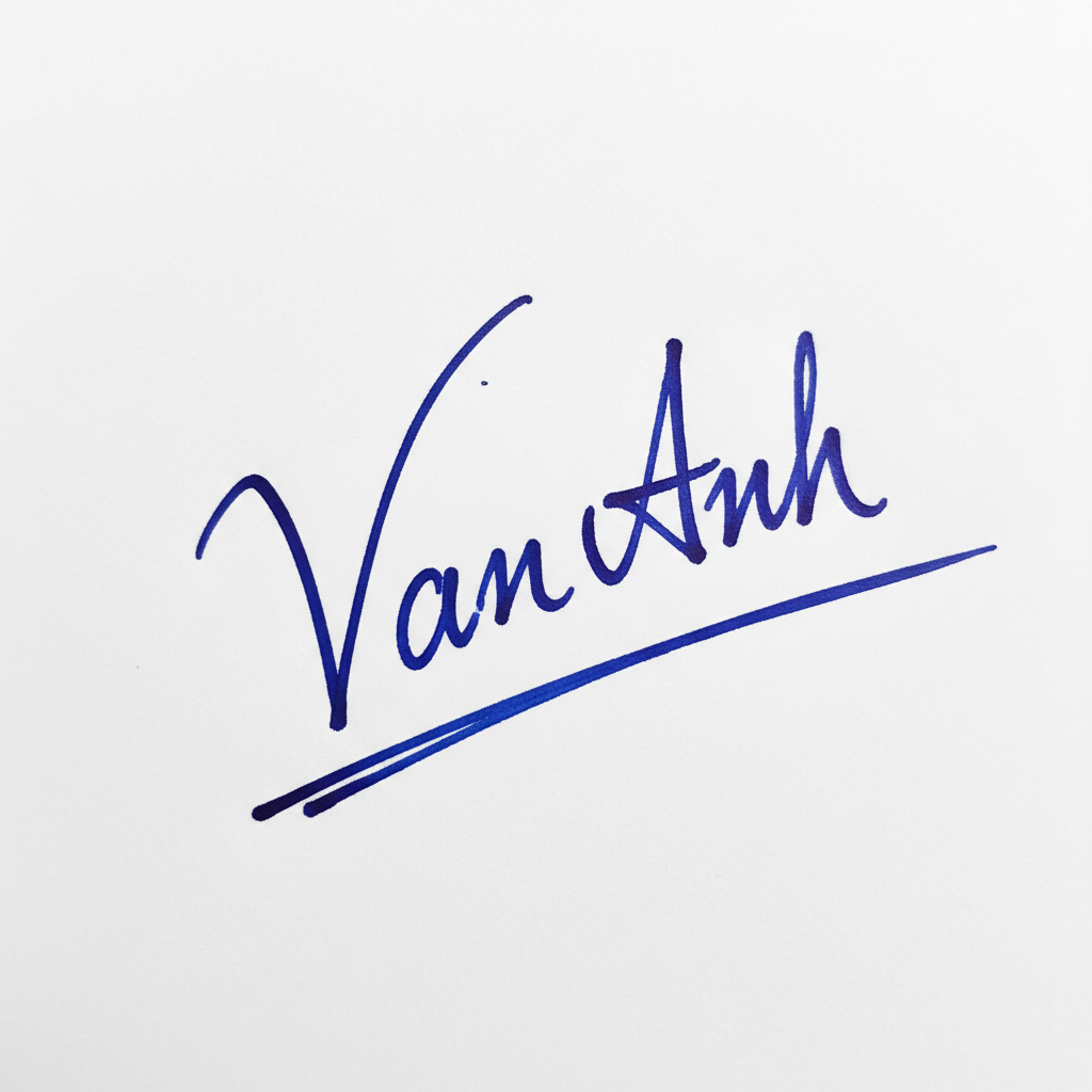 Mẫu chữ ký tên Vân Anh số 3