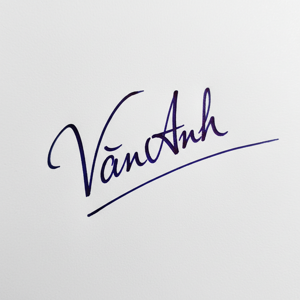 Mẫu chữ ký tên Vân Anh số 4
