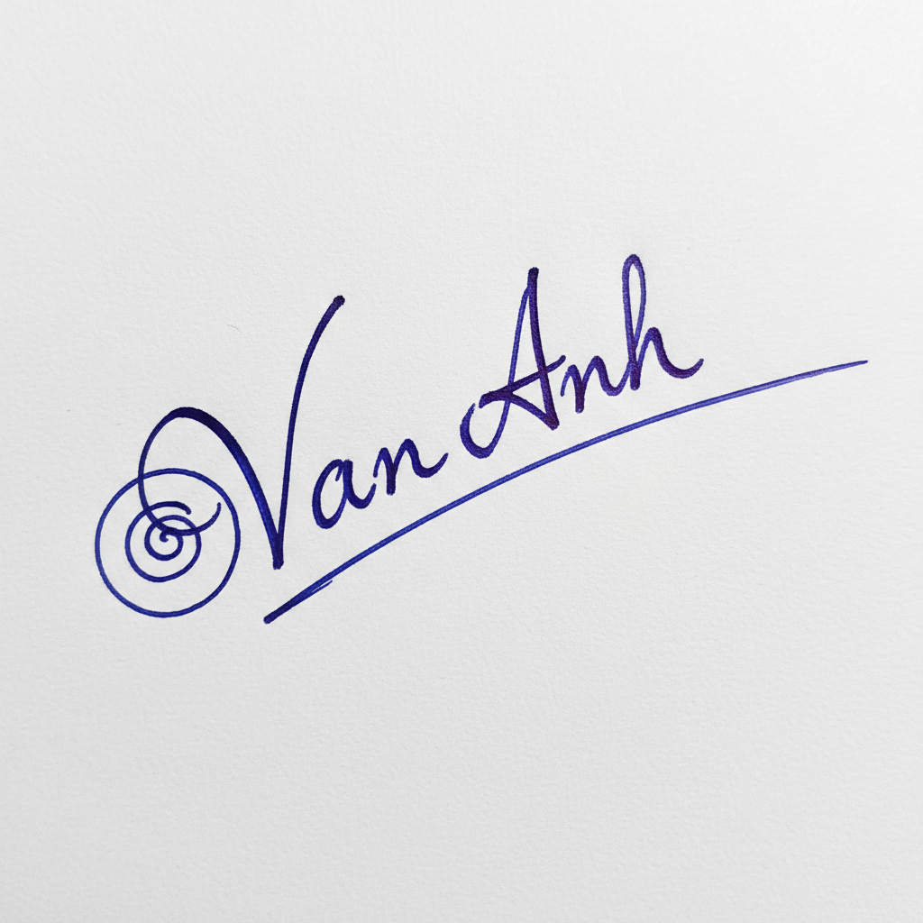 Mẫu chữ ký tên Vân Anh số 6