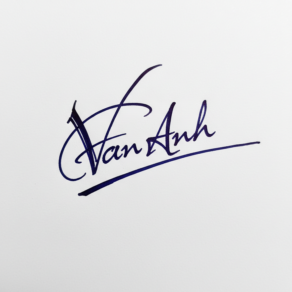 Mẫu chữ ký tên Vân Anh số 9