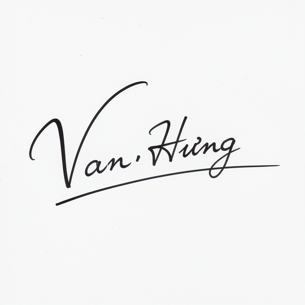 Mẫu chữ ký tên Văn Hùng số 10