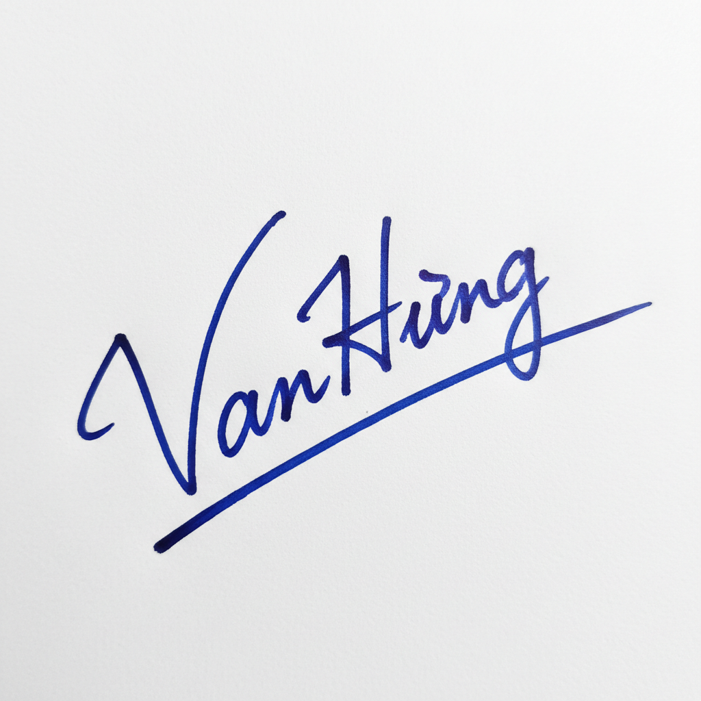 Mẫu chữ ký tên Văn Hùng số 3