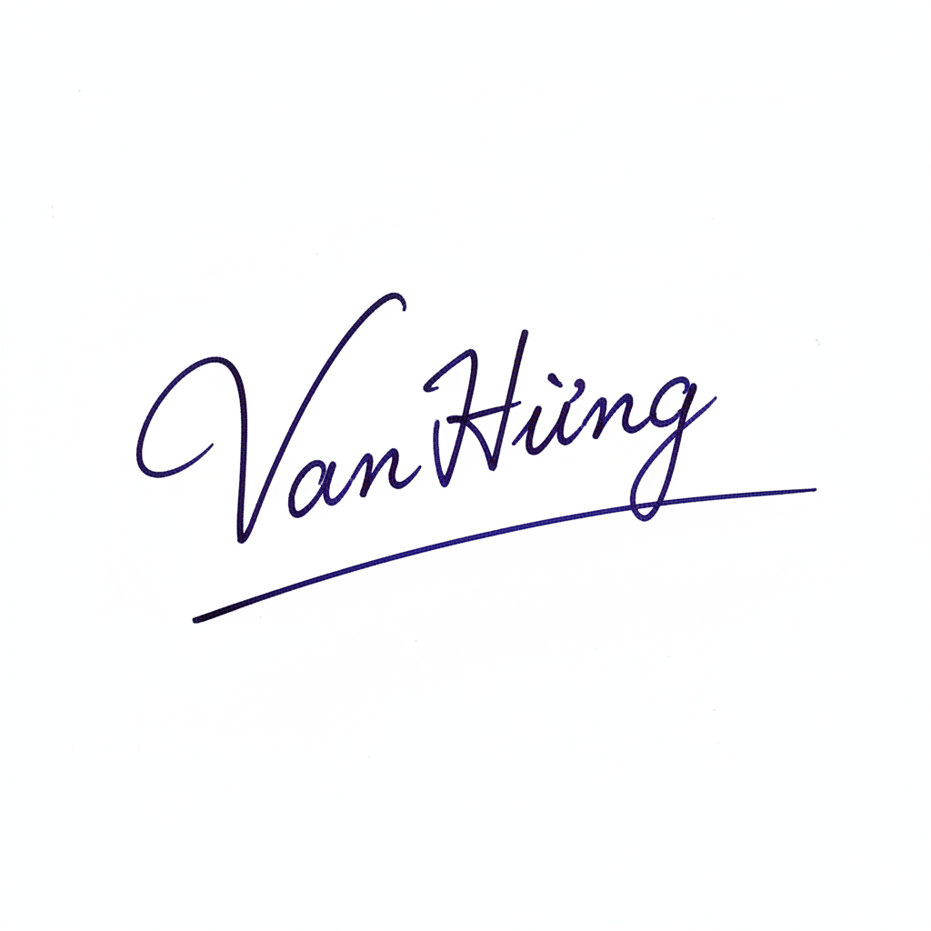 Mẫu chữ ký tên Văn Hùng số 4