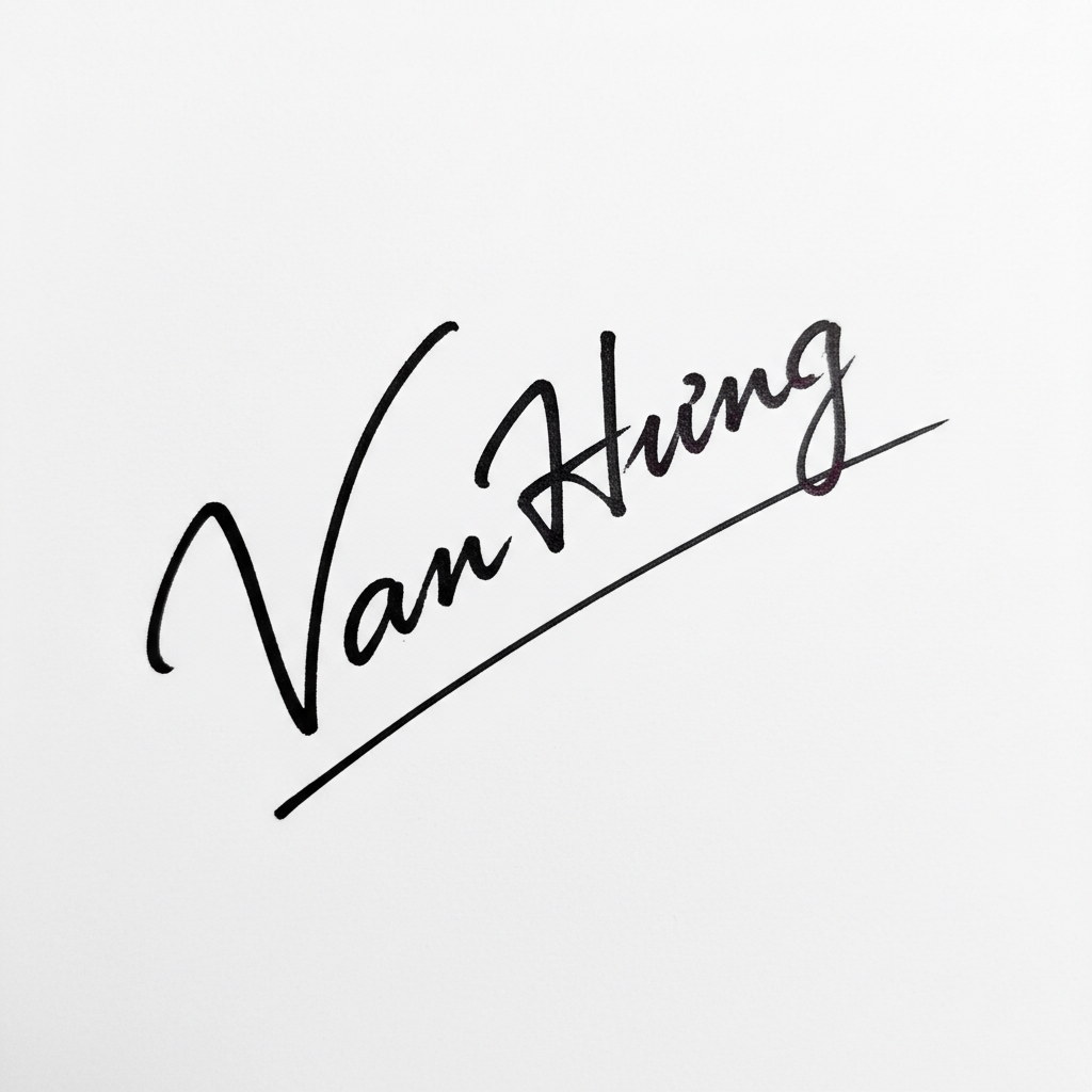 Mẫu chữ ký tên Văn Hùng số 5