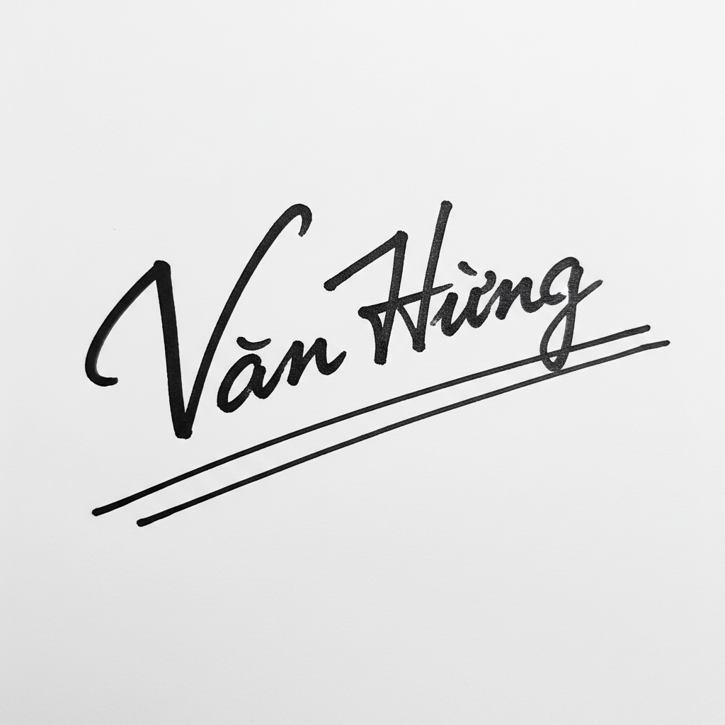Mẫu chữ ký tên Văn Hùng số 7