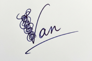 Mẫu chữ ký tên Vân số 1