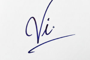 Mẫu chữ ký tên Vi số 1
