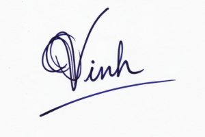 Mẫu chữ ký tên Vinh số 1