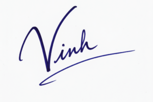 Mẫu chữ ký tên Vinh số 1