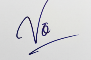 Mẫu chữ ký tên Võ số 1