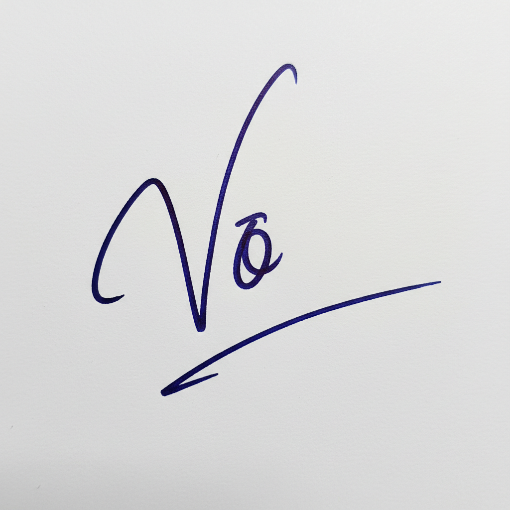 Mẫu chữ ký tên Võ số 1